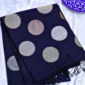 kaarigai Silk cotton navy blue