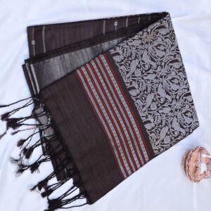 Damini - Coffee brown -magenta pink soft silks