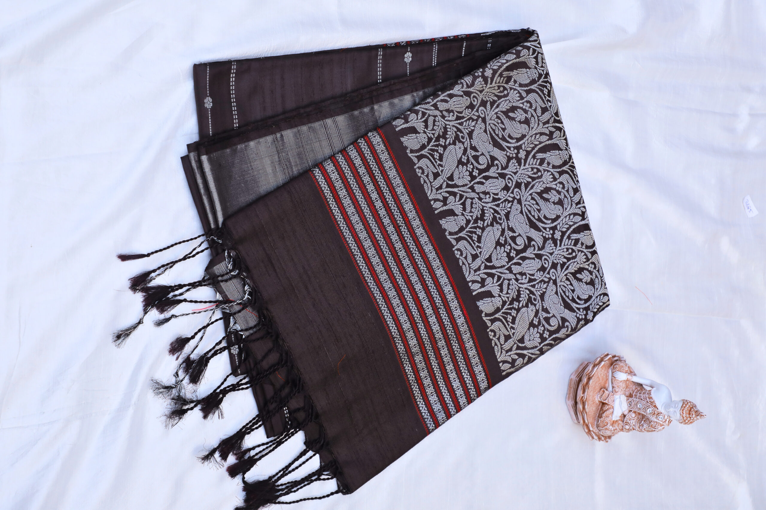 Damini - Coffee brown -magenta pink soft silks