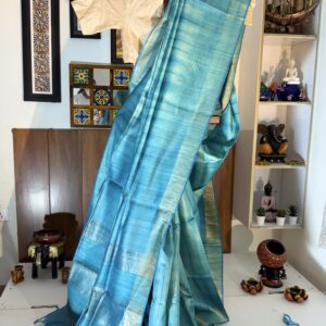 Pure Tussar Sea blue