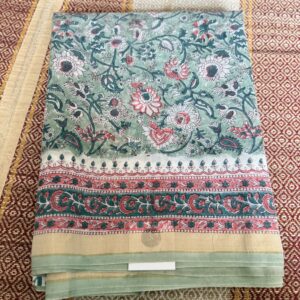 Light green chanderi cotton silk