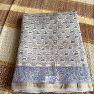 Chanderi silk cotton light grey
