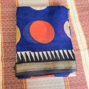 Royal blue Maheswari Silks