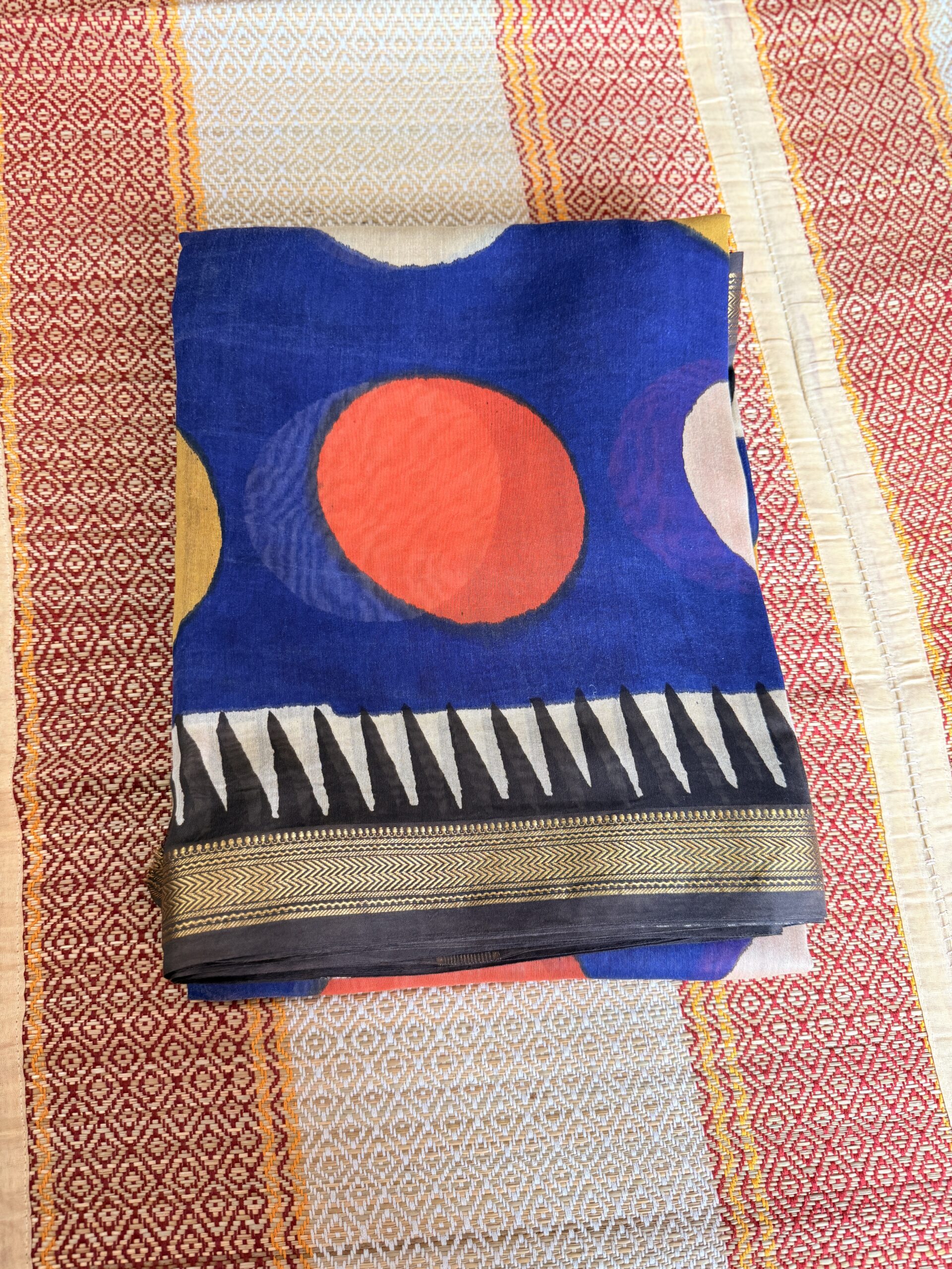 Royal blue Maheswari Silks