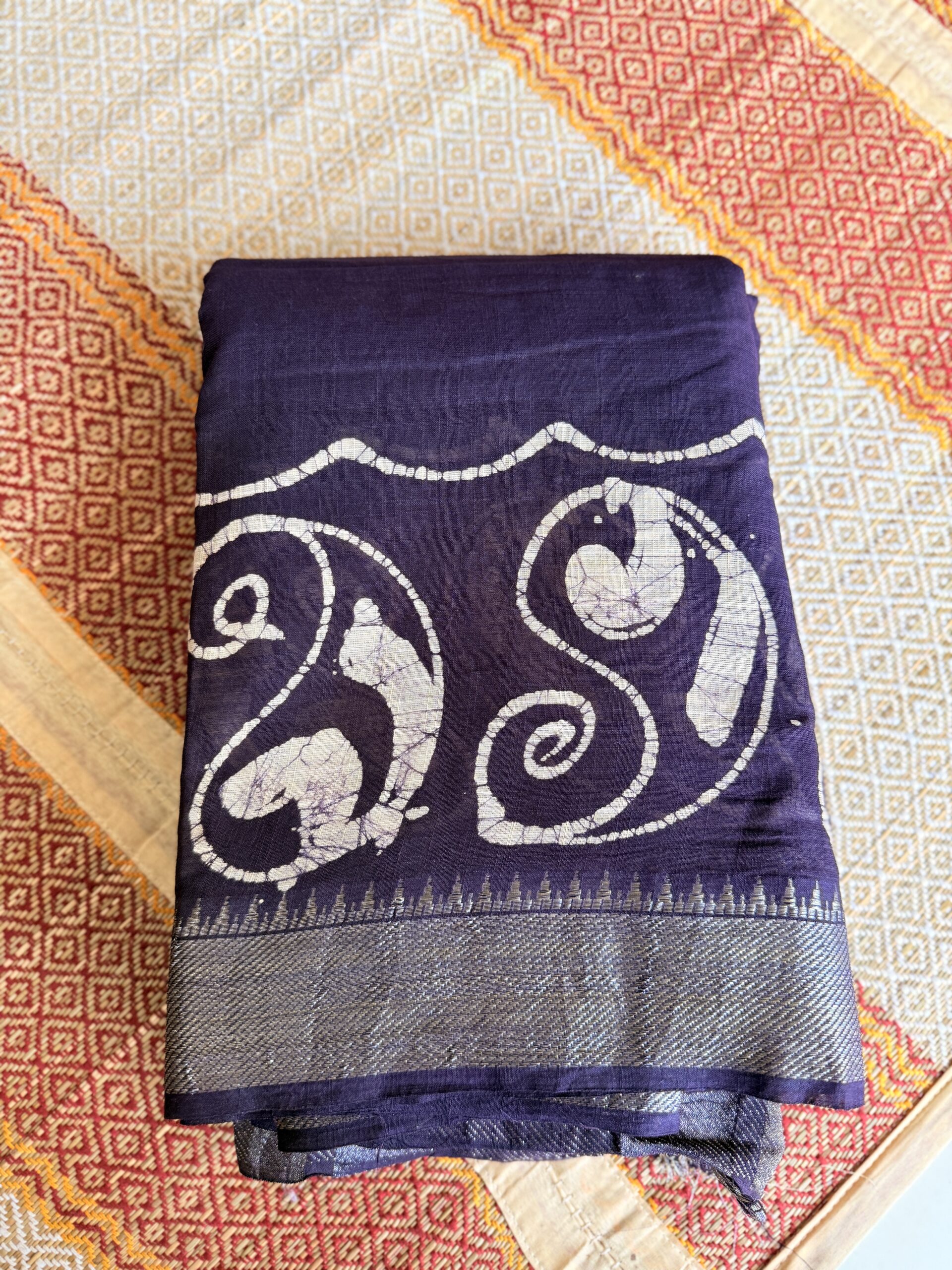 Purple Kanchi Cotton Bathik Print