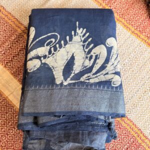 Bluish grey Kanchi cotton Bathik print