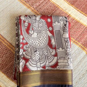 Red maroon Mangalagiri silks