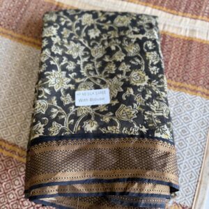 Mehendi green kalamkari Mangalagiri Silks
