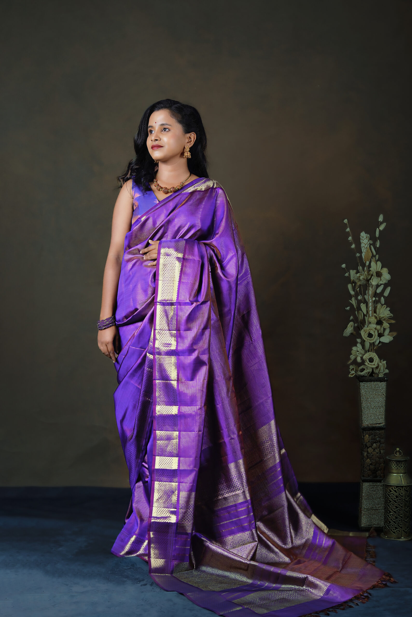 Pure Zari Vairavoosi Silk saree