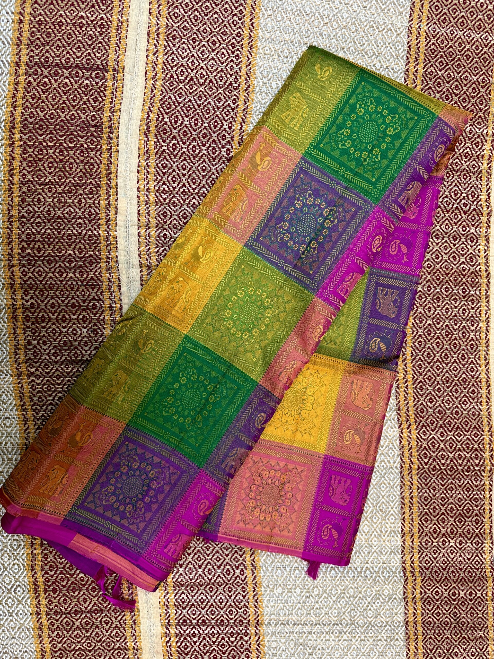 multicolor kanchipuram