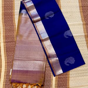 Damini - Royal blue and mustard Soft silks