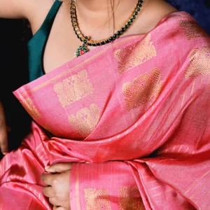 Pure Kanchipuram Mauve shade with dark green